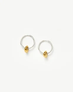 Abacus Nugget Small Charm Hoop Earrings