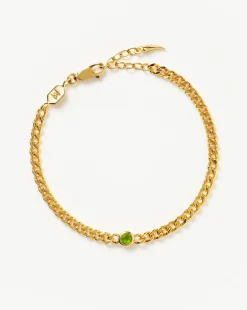 August Birthstone Chain Bracelet