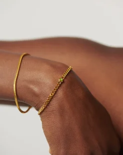 August Birthstone Chain Bracelet