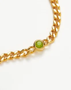 August Birthstone Chain Bracelet