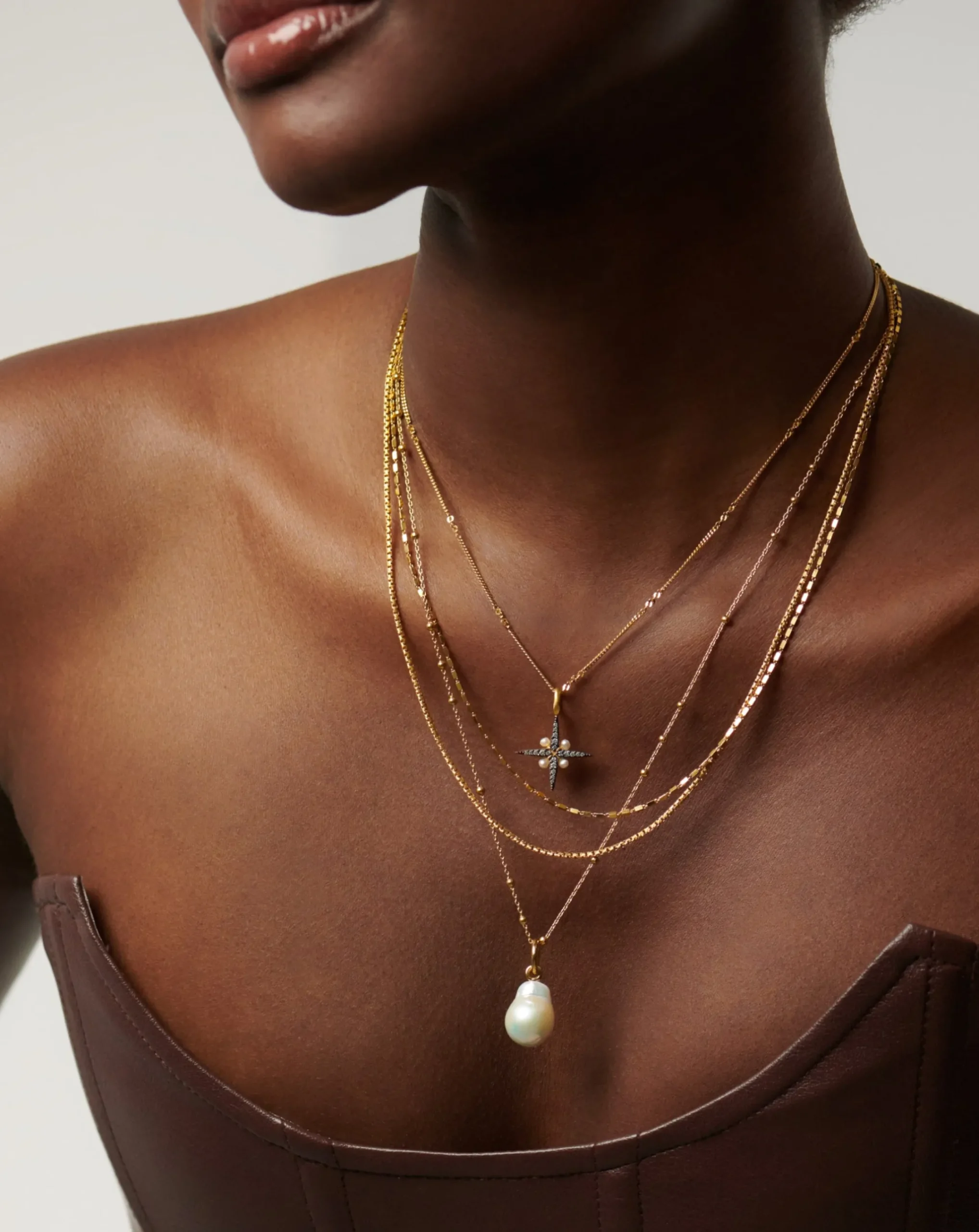 Baroque Pearl Chain Necklace