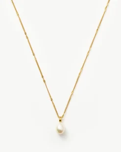 Baroque Pearl Twisted Chain Necklace