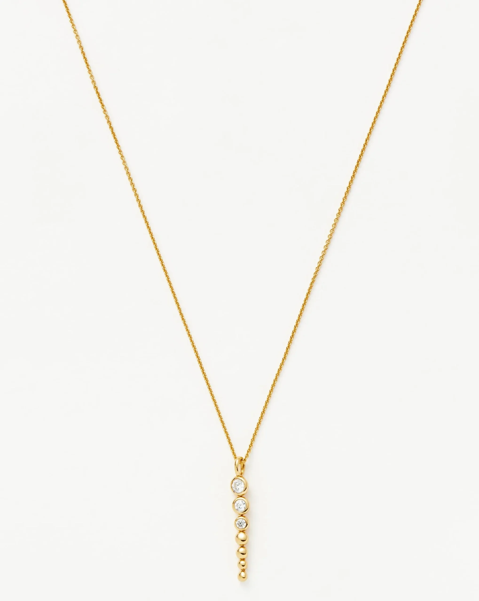 Beaded Stone Drop Pendant Necklace
