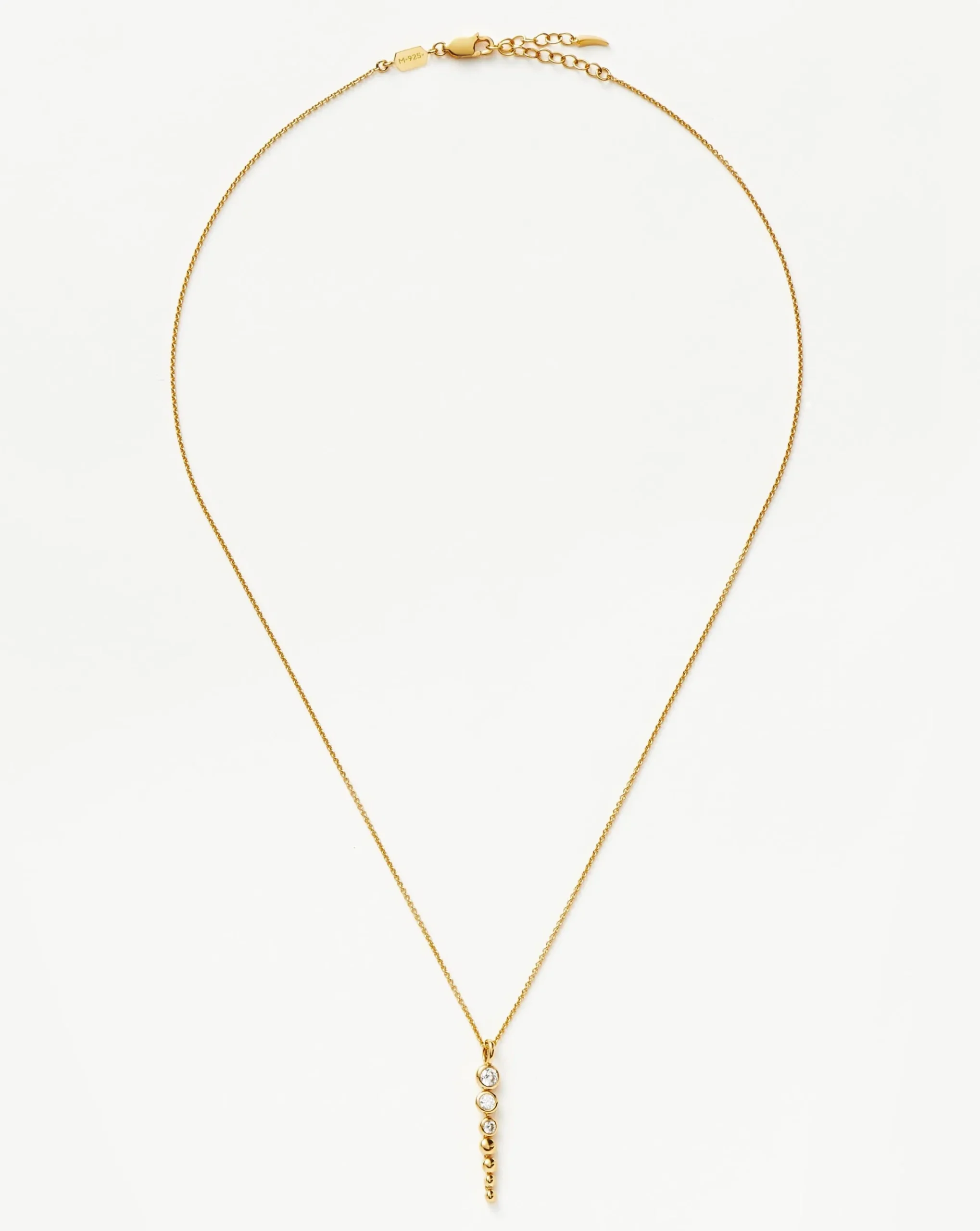 Beaded Stone Drop Pendant Necklace