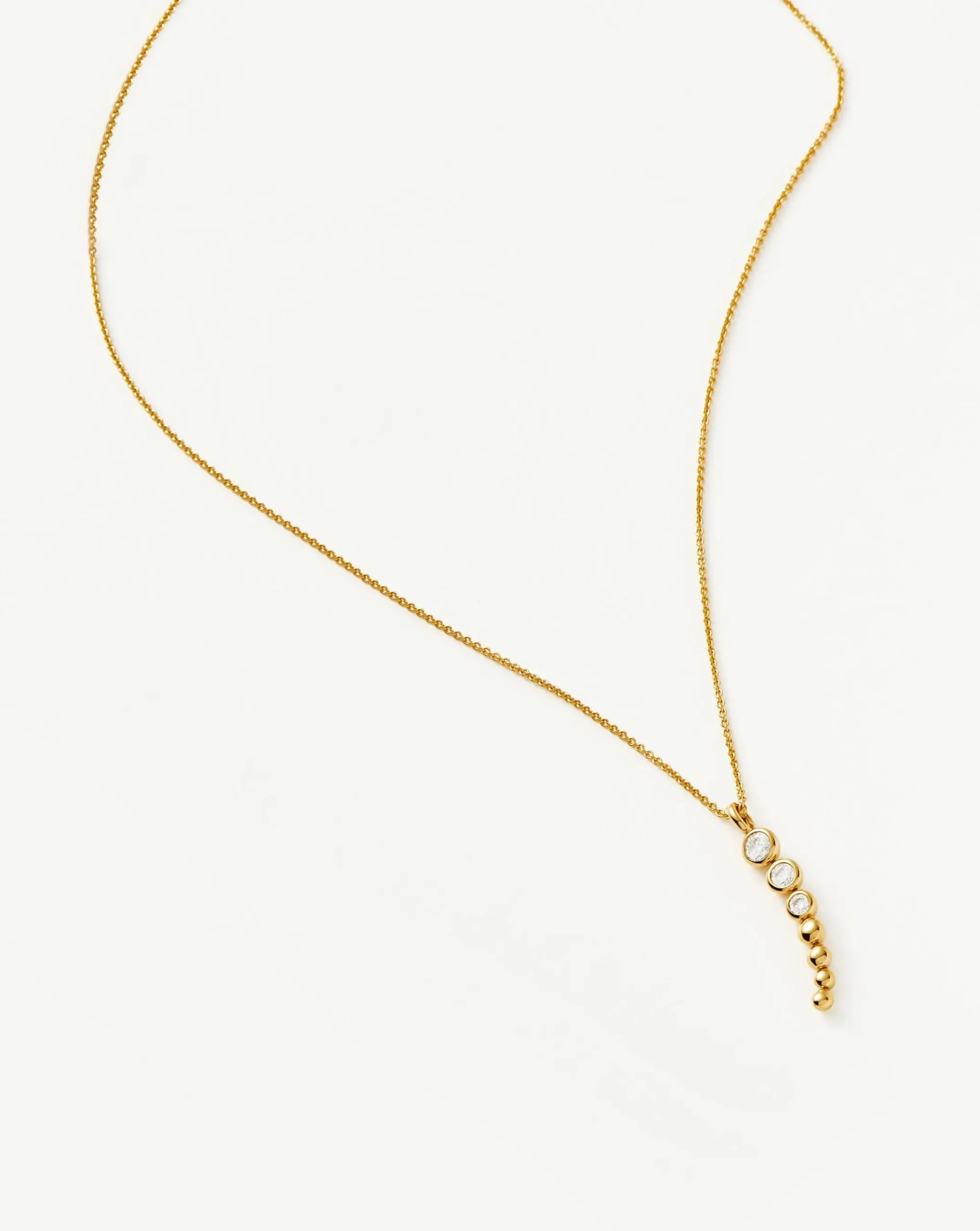 Beaded Stone Drop Pendant Necklace