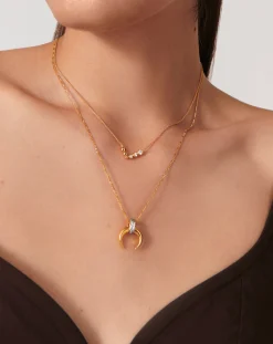 Beaded Stone Pendant Necklace