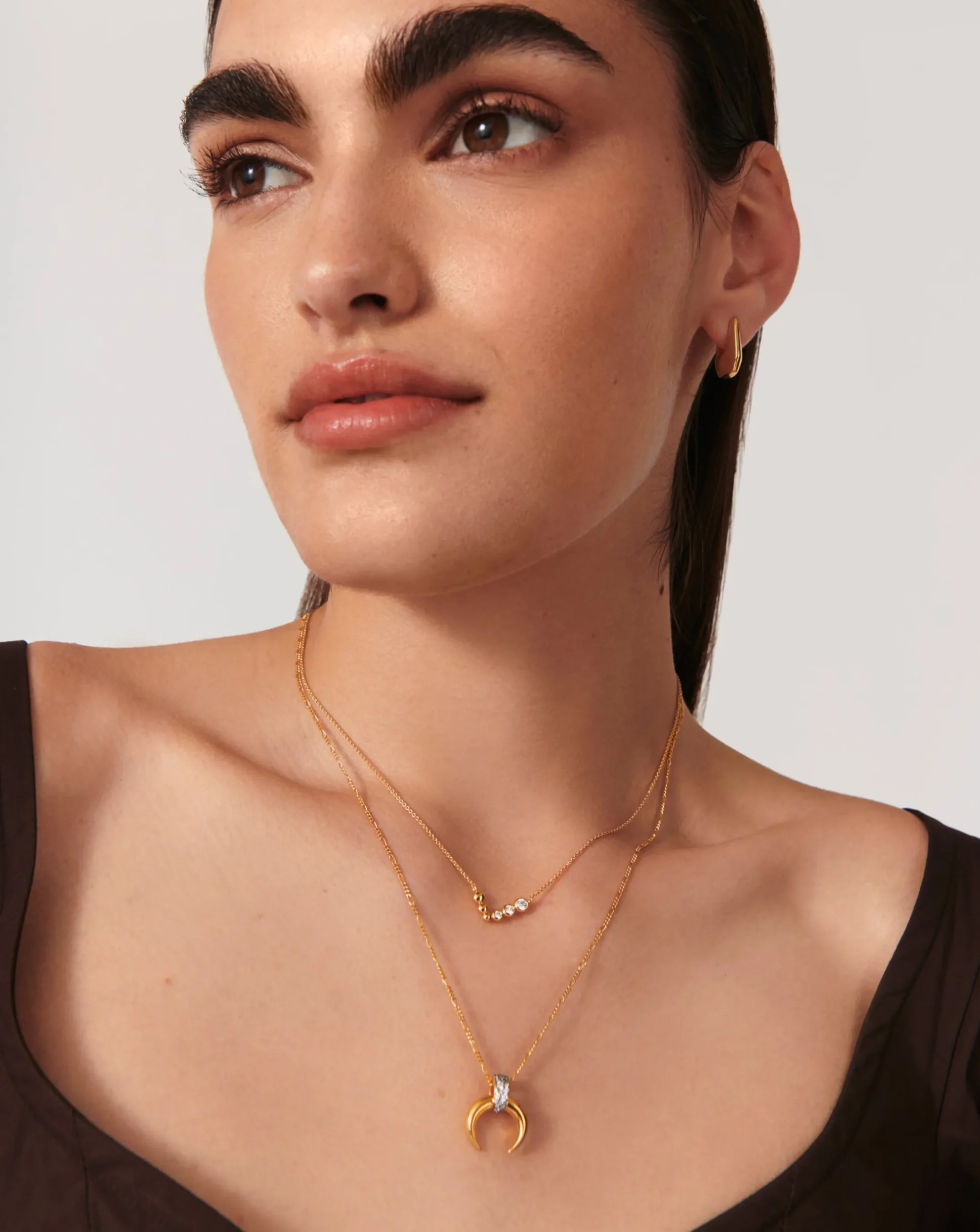 Beaded Stone Pendant Necklace