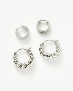 Chubby & Tidal Mini Hoop Earring Set