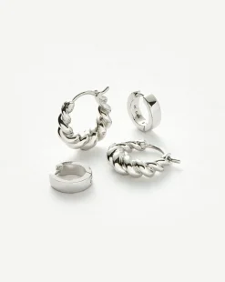 Chubby & Tidal Mini Hoop Earring Set