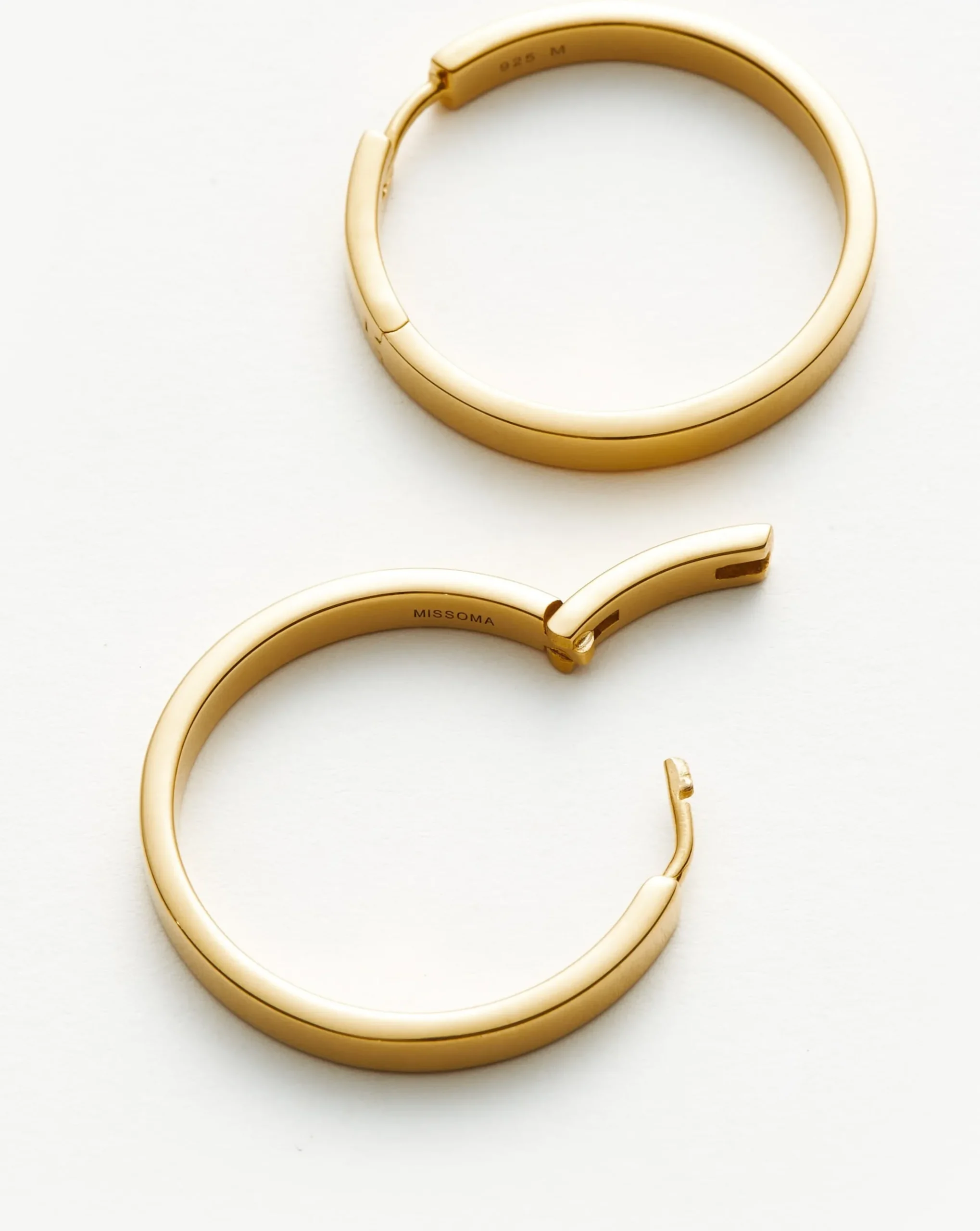 Classic Flat Medium Hoop Earrings