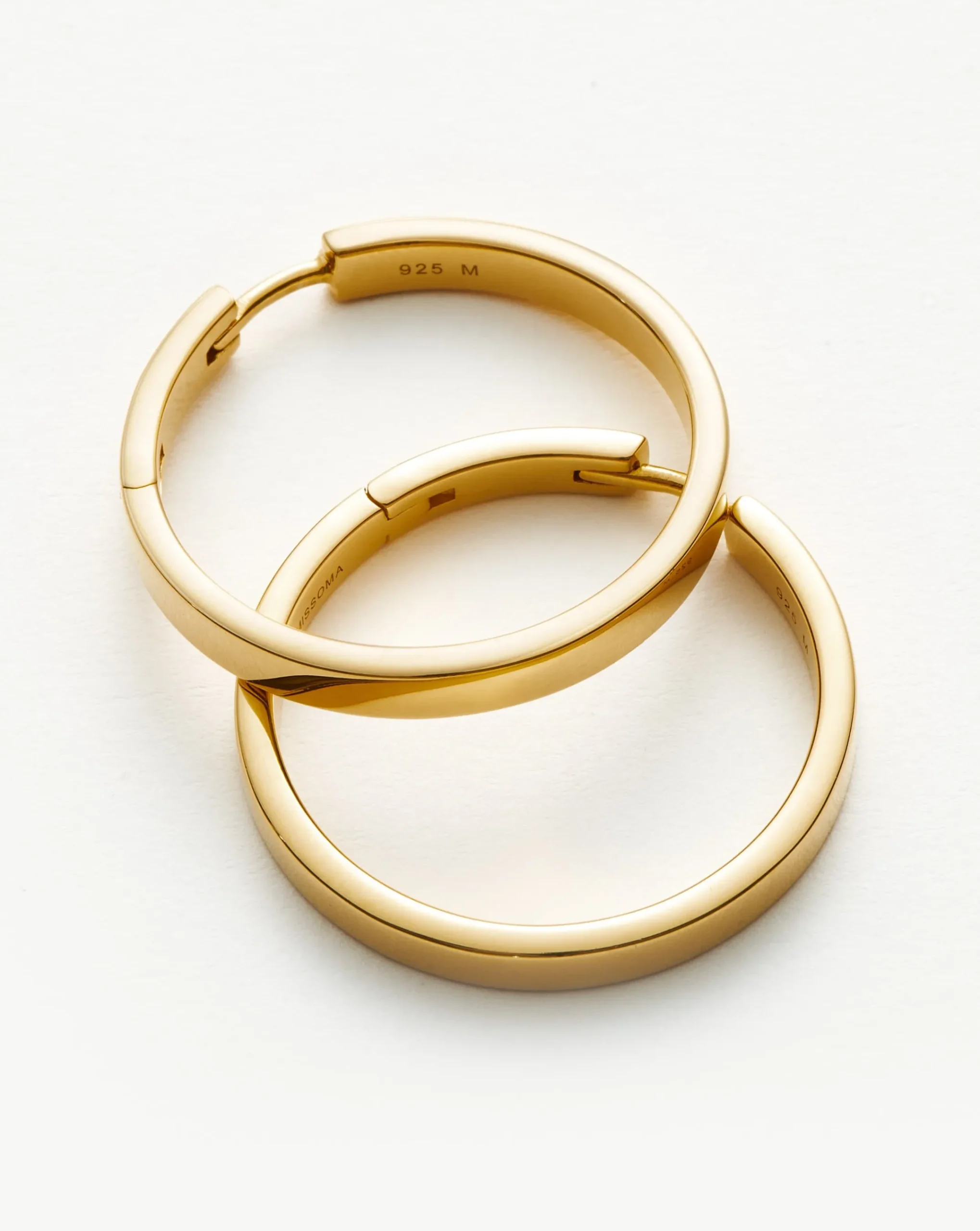 Classic Flat Medium Hoop Earrings