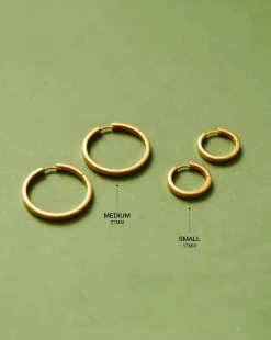 Classic Flat Medium Hoop Earrings