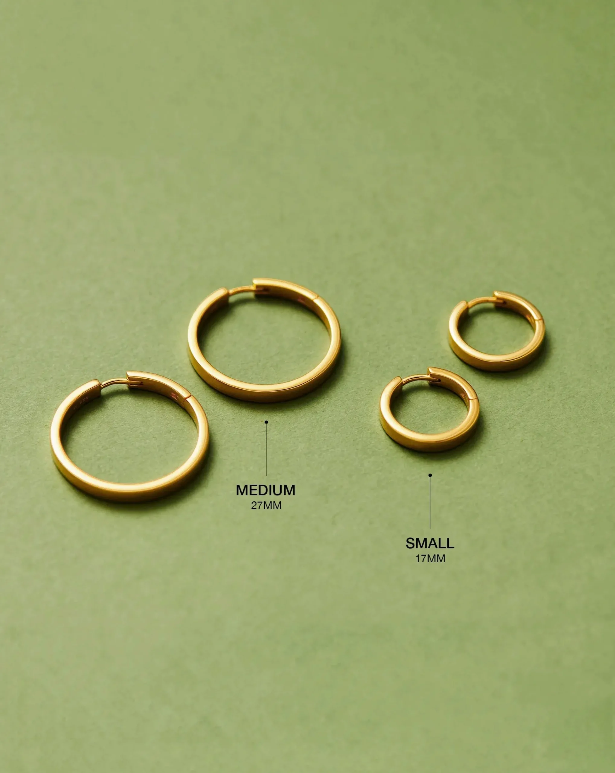 Classic Flat Medium Hoop Earrings