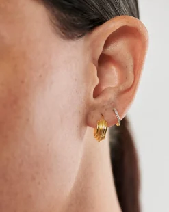 Classic Ridge Mini Hoop Earring Set