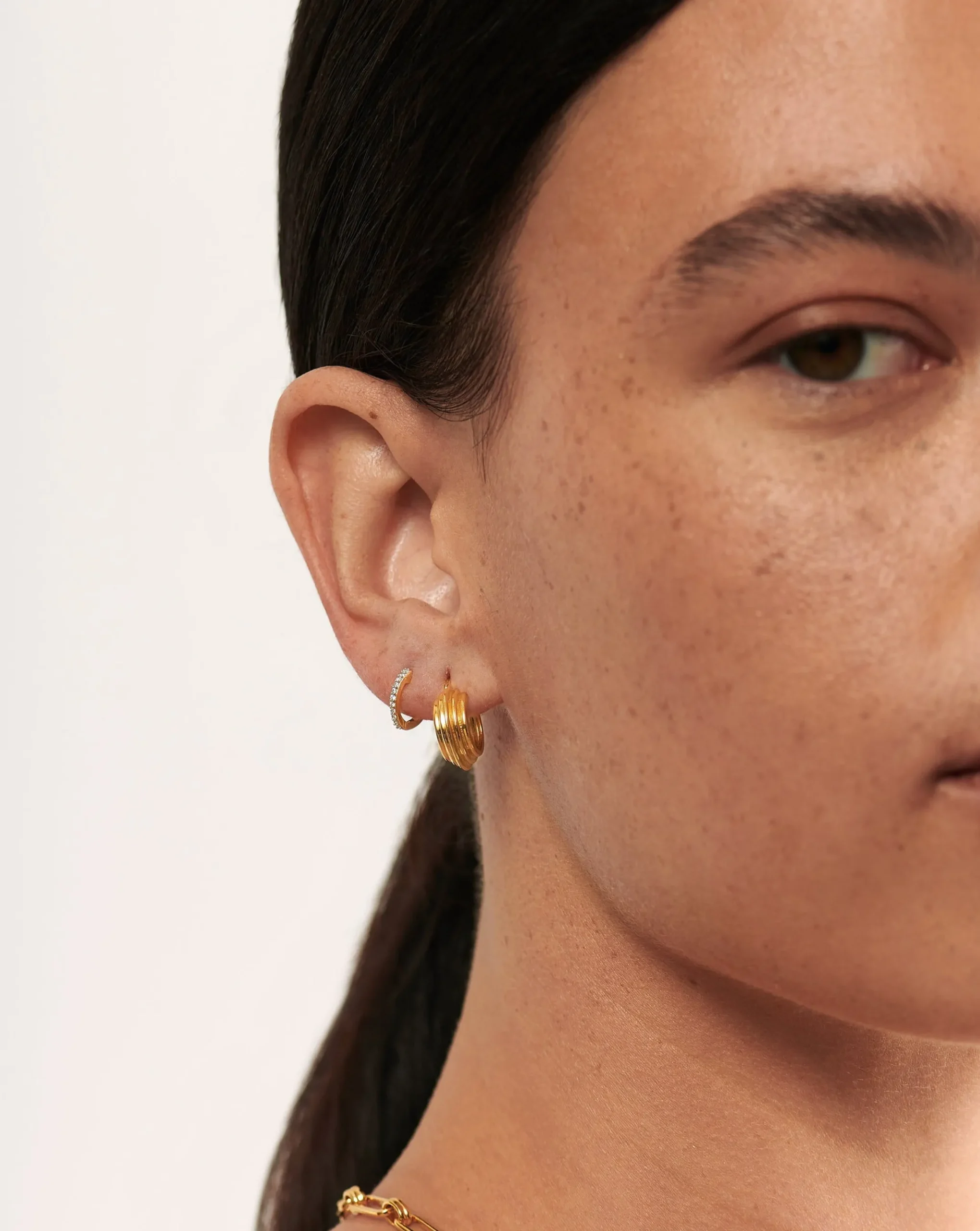 Classic Ridge Mini Hoop Earring Set