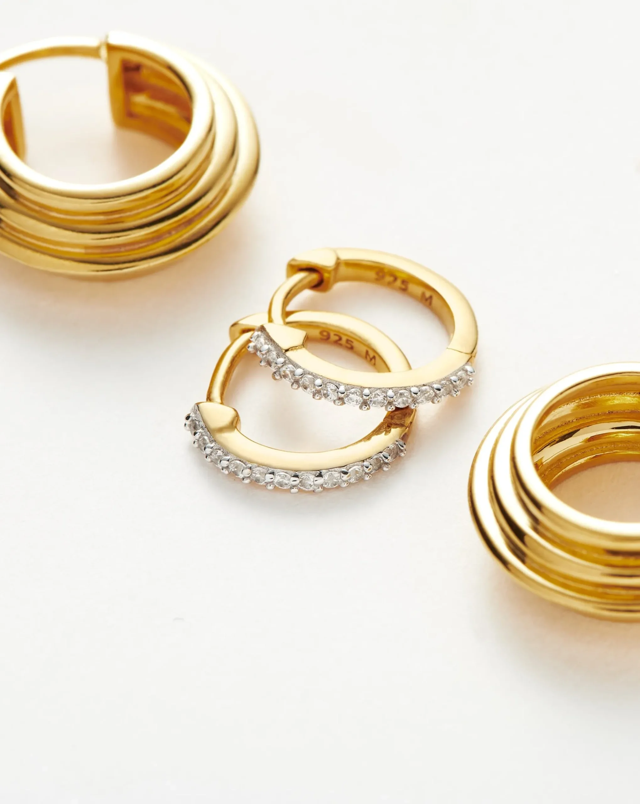 Classic Ridge Mini Hoop Earring Set