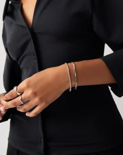 Classic Tennis & Snake Chain Bracelet Set