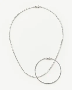 Classic Tennis Necklace & Bracelet Set
