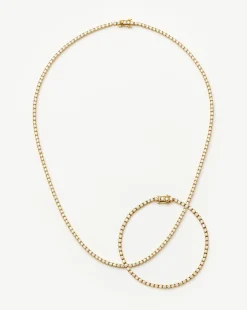 Classic Tennis Necklace & Bracelet Set