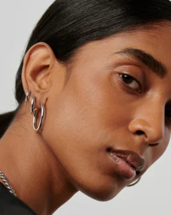 Classic Tunnel Medium Hoop Earrings