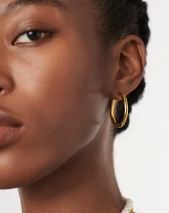 Classic Tunnel Medium Hoop Earrings