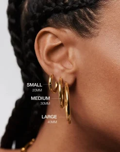 Classic Tunnel Medium Hoop Earrings