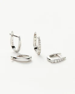 Claw Huggies Earring Set