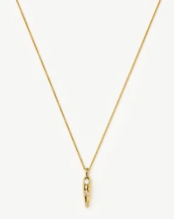 Claw Studded Pendant Necklace