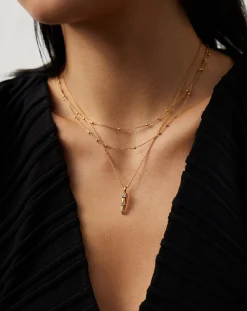 Claw Studded Pendant Necklace