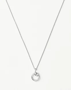 Curly Molten Mini Initial Necklace - O