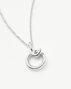 Curly Molten Mini Initial Necklace - O