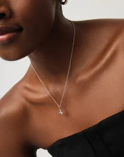 Curly Molten Mini Initial Necklace - A