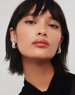 Dome Medium Hoop Earrings