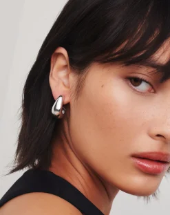 Dome Medium Hoop Earrings