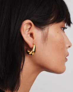 Dome Medium Hoop Earrings