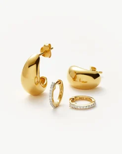 Dome Pave Earring Set