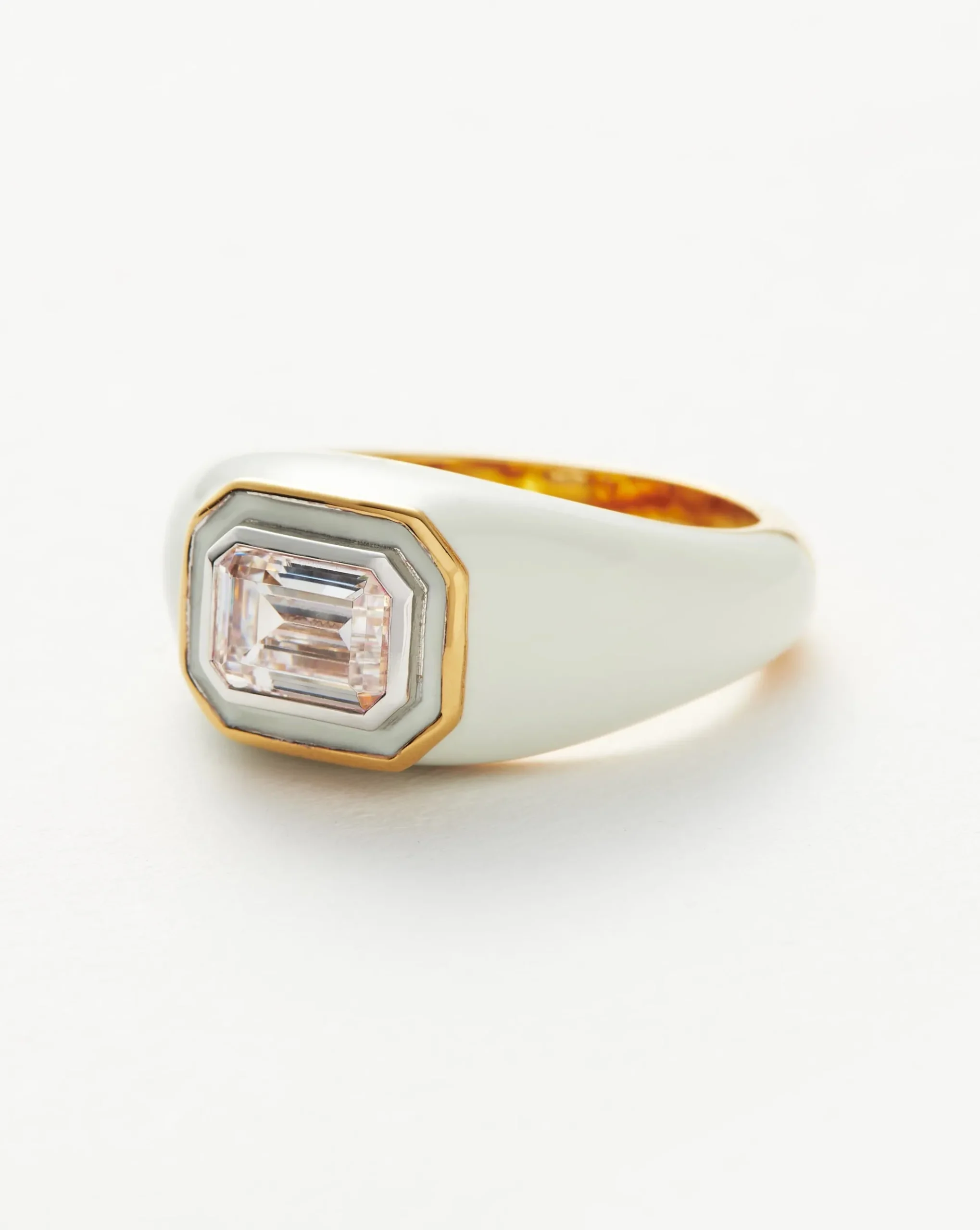 Enamel & Stone Dome Statement Ring