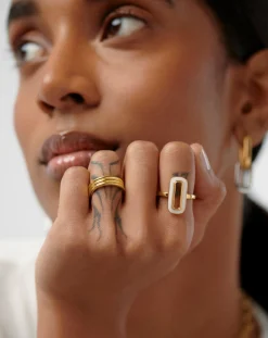Enamel Haze Ovate Ring