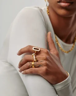 Enamel Haze Ovate Ring