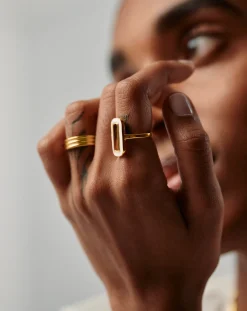 Enamel Haze Ovate Ring