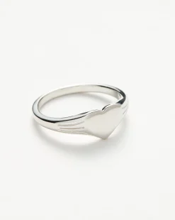 Engravable Heart Signet Ring