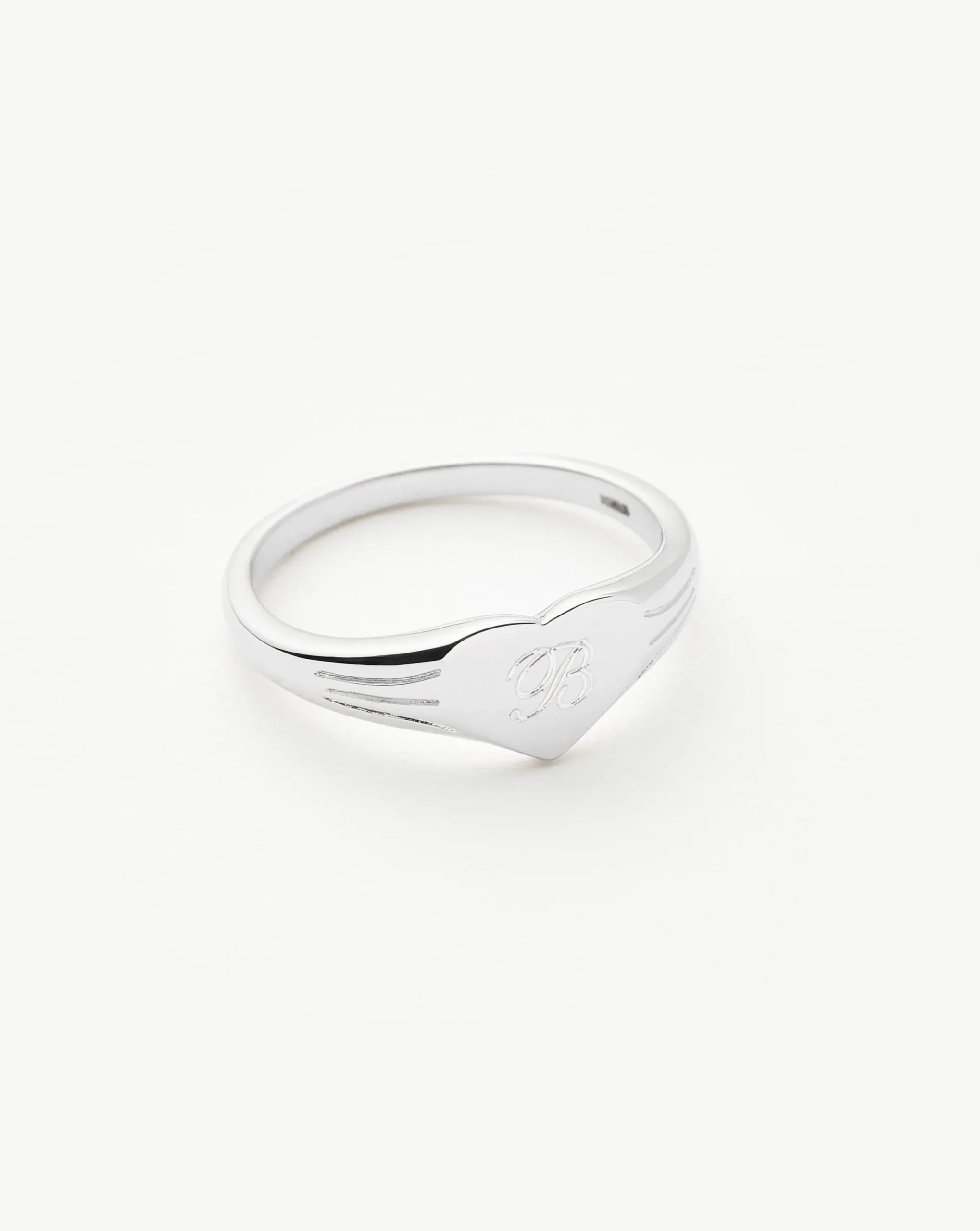 Engravable Heart Signet Ring