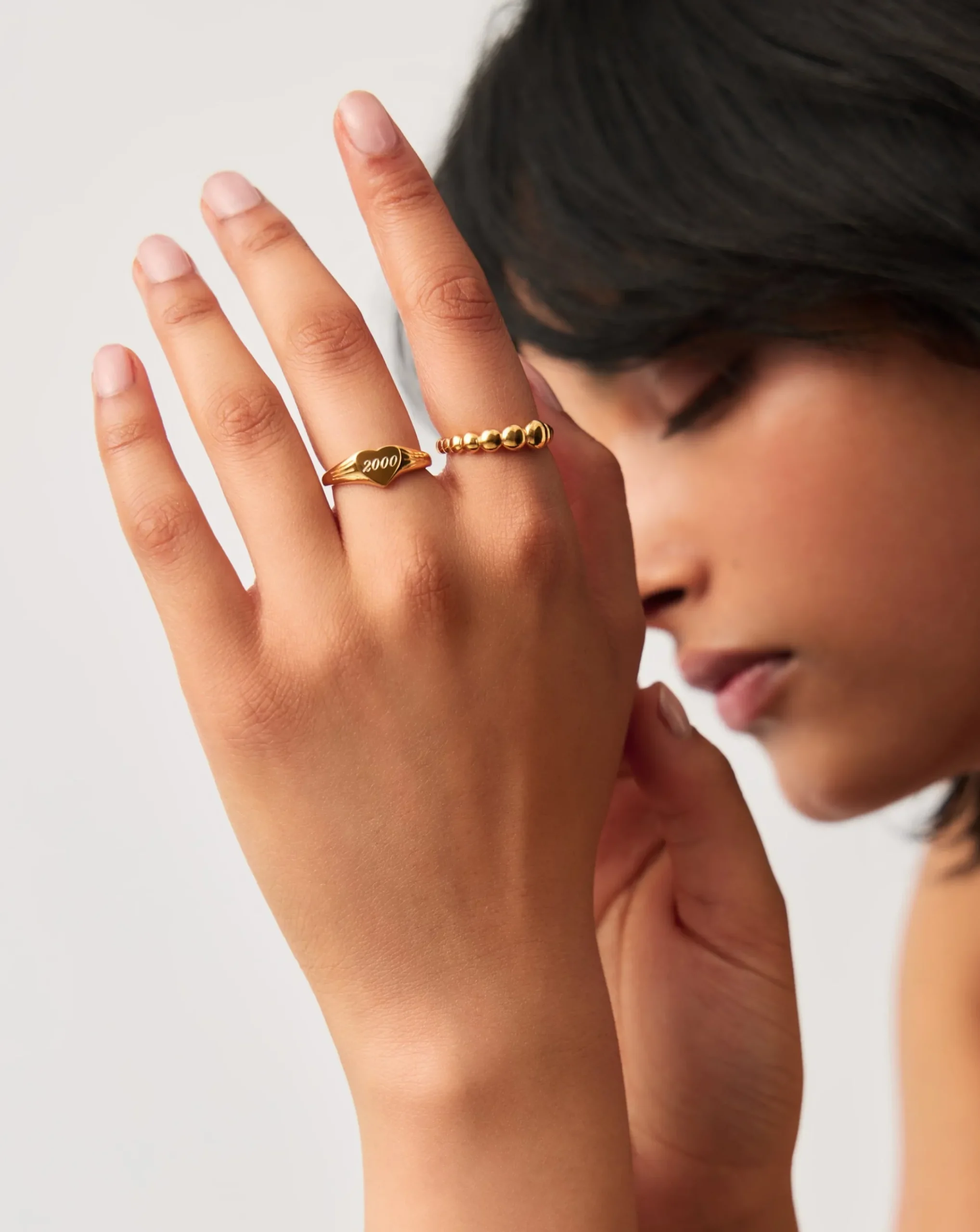 Engravable Heart Signet Ring