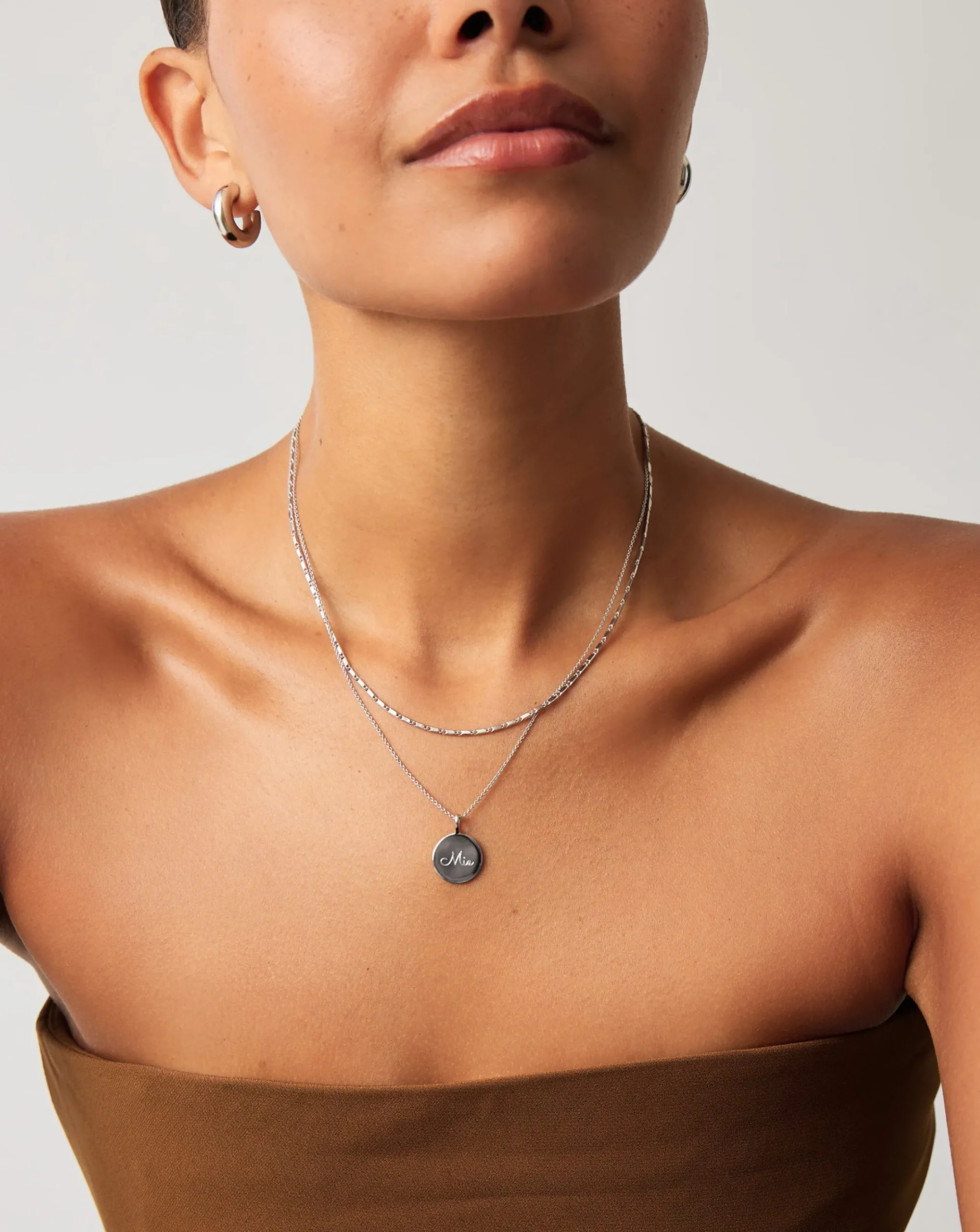 Engravable Round Necklace