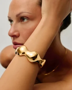 Eny Puffy Dome Statement Cuff Bracelet
