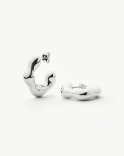 Eny Puffy Medium Hoop Earrings