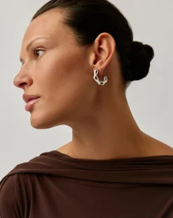 Eny Puffy Medium Hoop Earrings