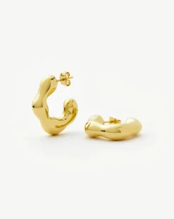 Eny Puffy Medium Hoop Earrings