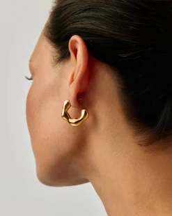Eny Puffy Medium Hoop Earrings