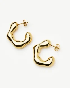 Eny Puffy Medium Hoop Earrings